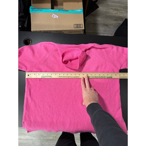 J.Crew Turtleneck Sweater Supersoft Yarn Side Slits Pink Size Medium Wool Alpaca - Picture 4 of 12